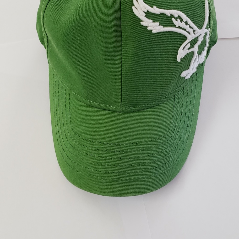 American Eagle Outfitters AE White Embroidered Eagle Green Ball Cap Hat AE - Picture 15 of 16